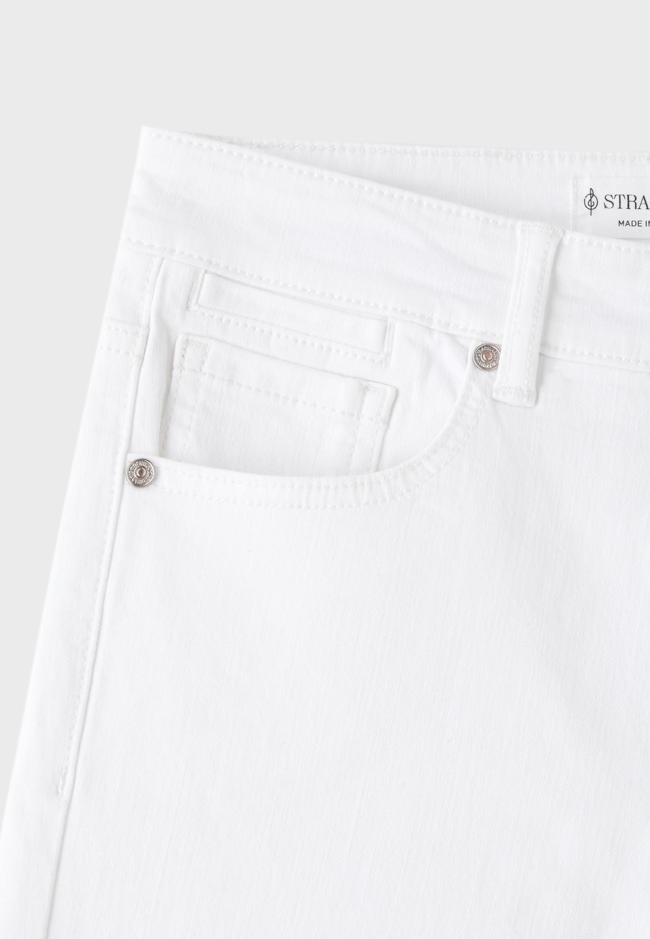 D74 bell bottom jeans with split — White