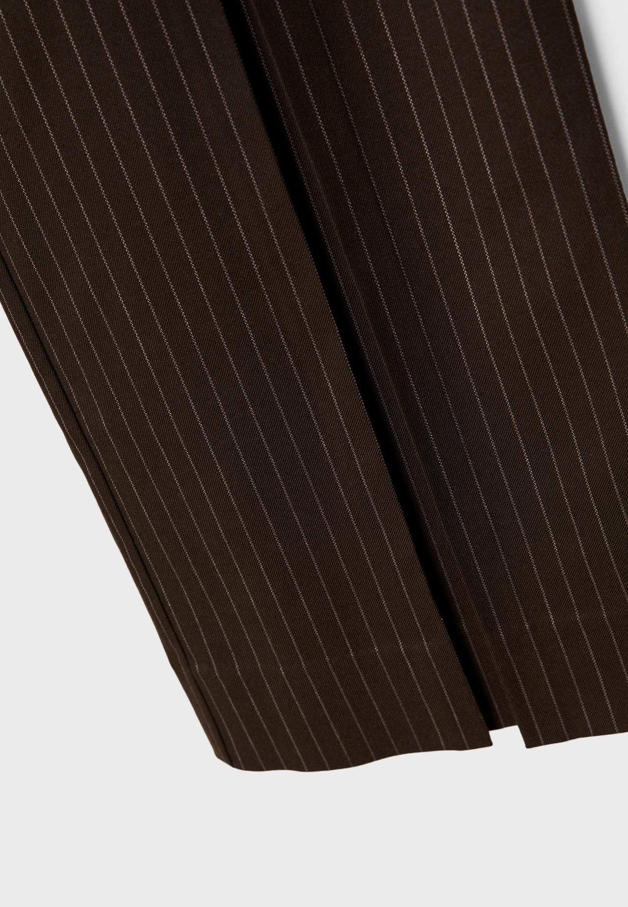 Smart trousers with striped waistband — Brown