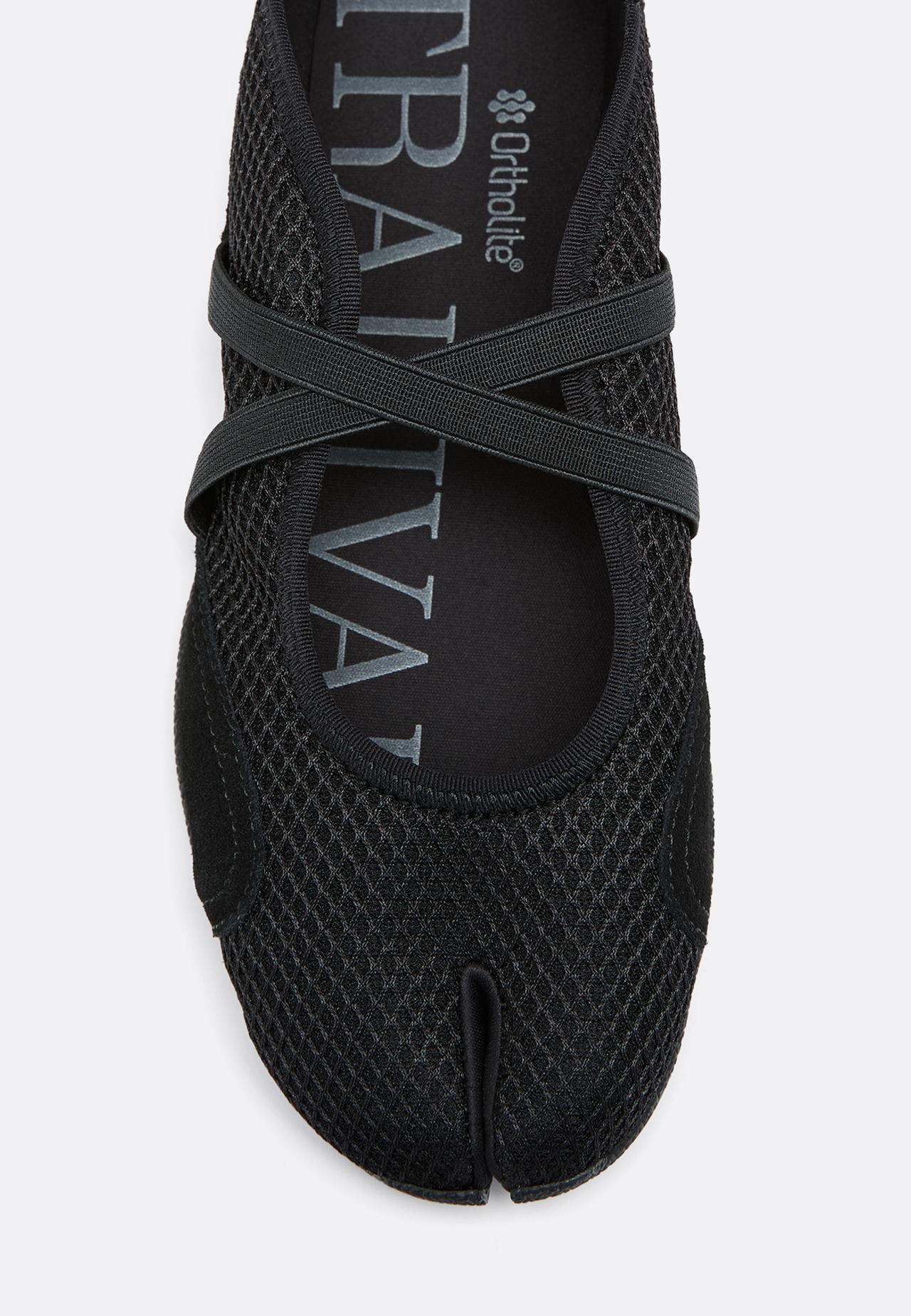 S032 split toecap ballerina trainers — BLACK 