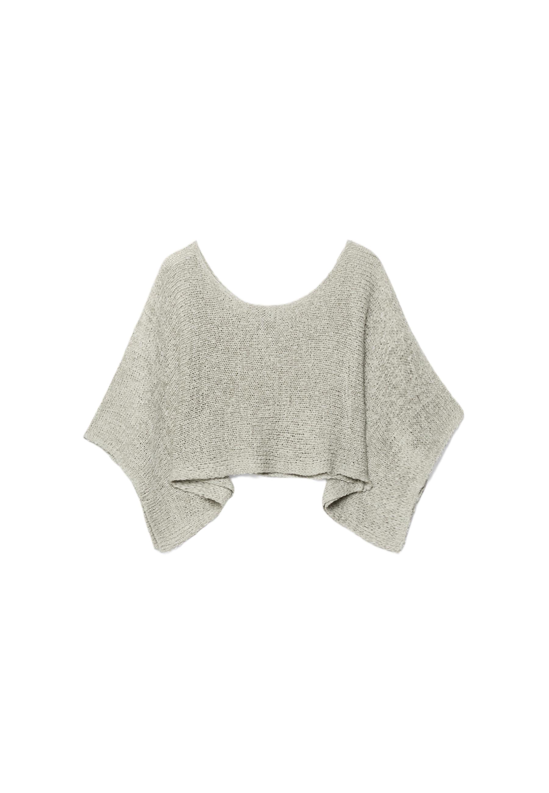 Basic cape knit jumper — Khaki