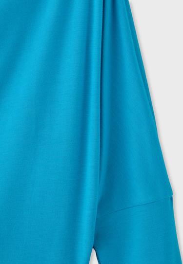 Asymmetric modal T-shirt — Turquoise 9