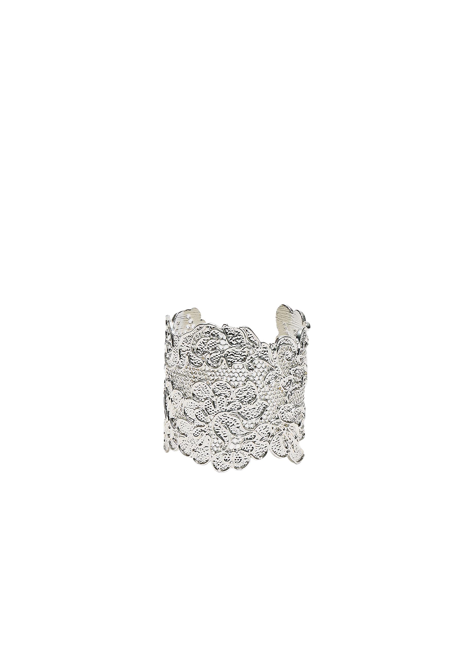 Lace-effect rigid bangle — Grey