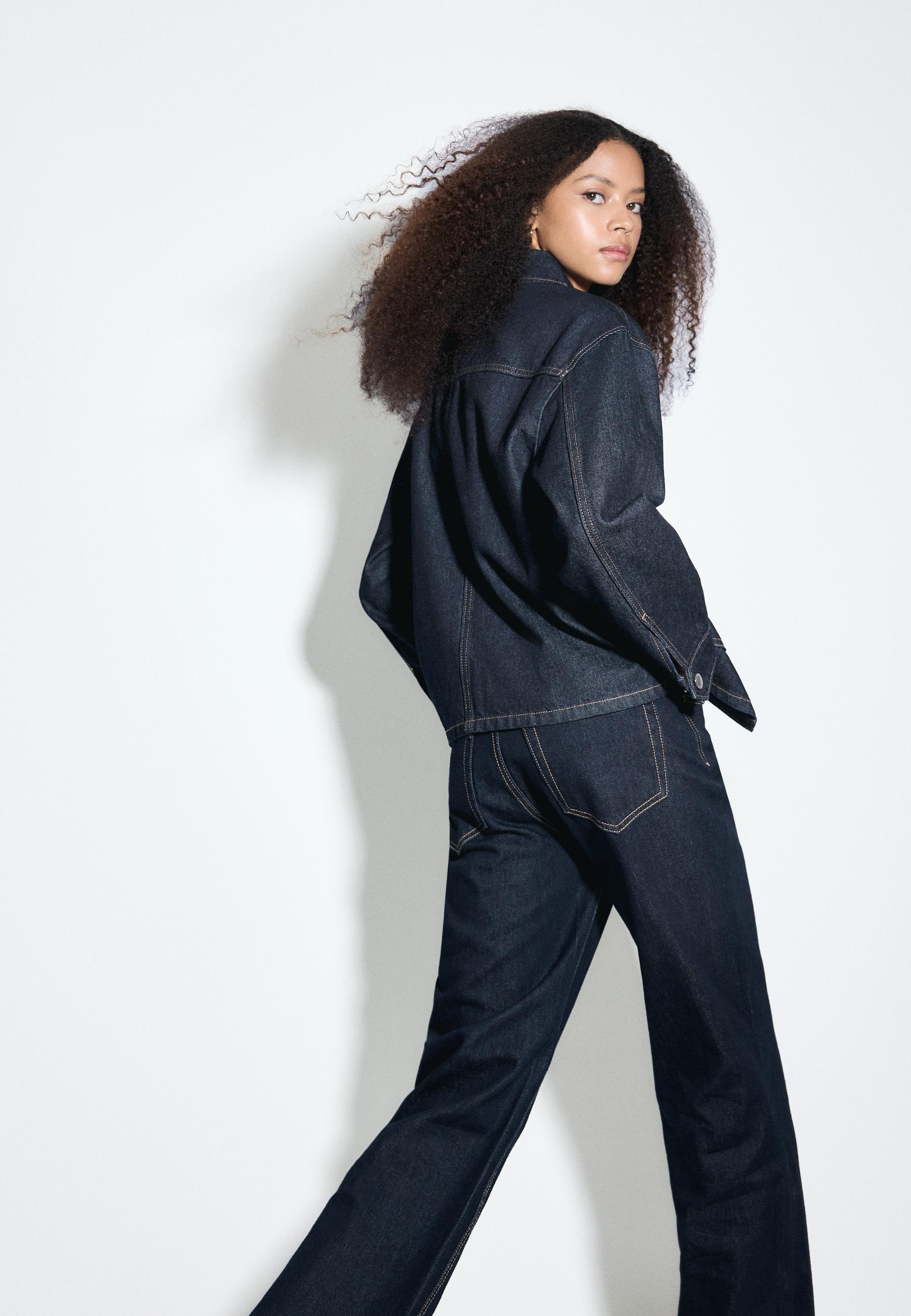 Denim jacket with pockets — RINSE BLUE DENIM