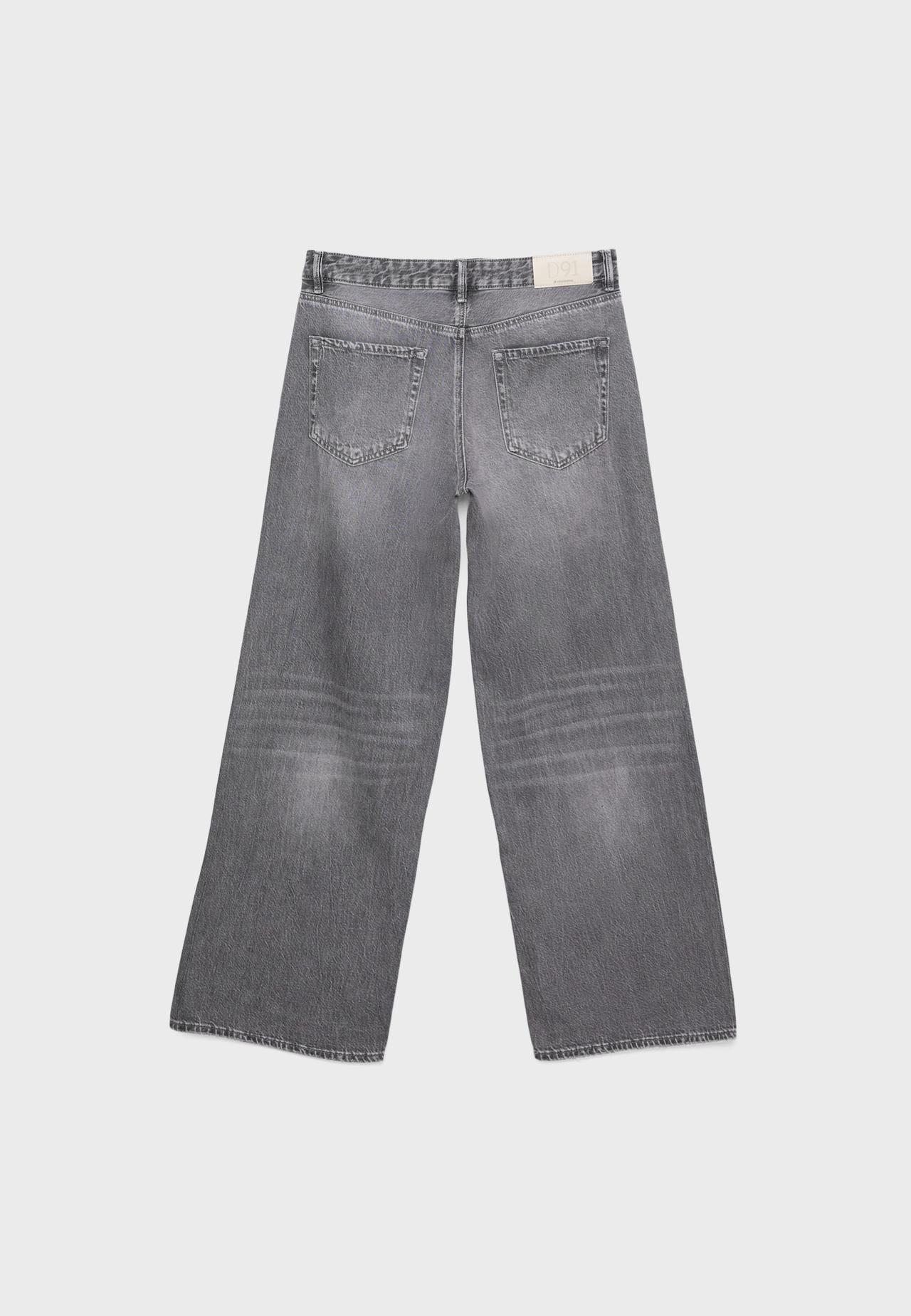 D91 low-rise wide-leg jeans — GREY DENIM WASH
