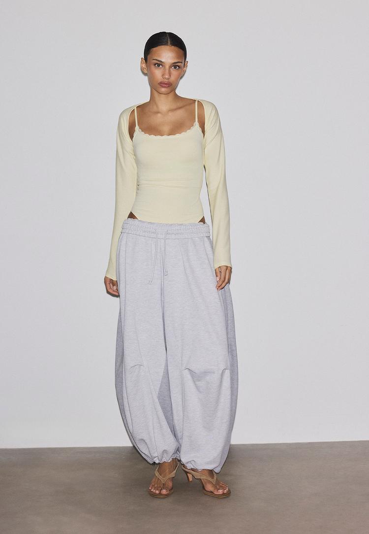 Bolero Slim-Fit mit langen Ärmeln Pastellgelb S