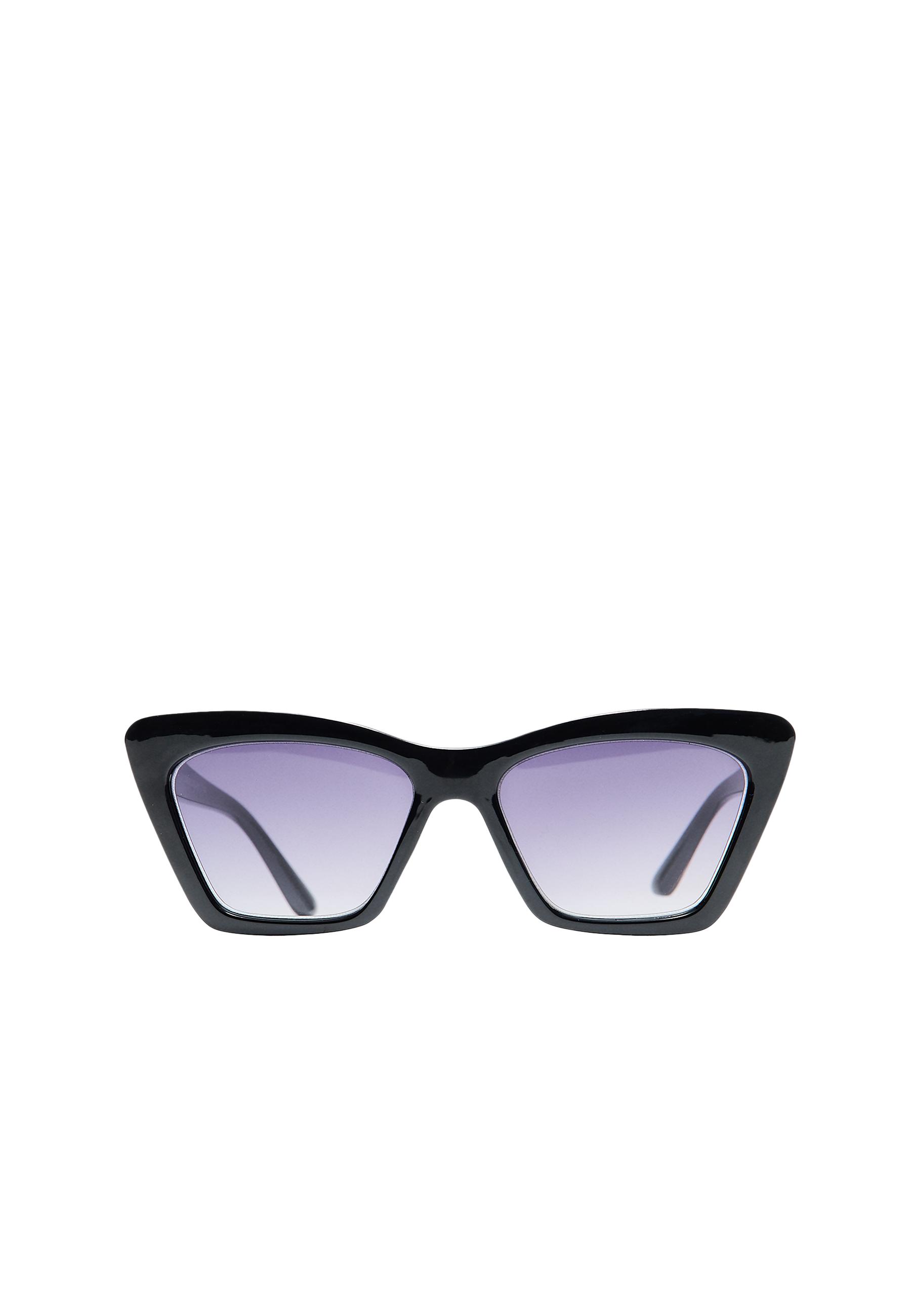 Square cateye glasses — Black