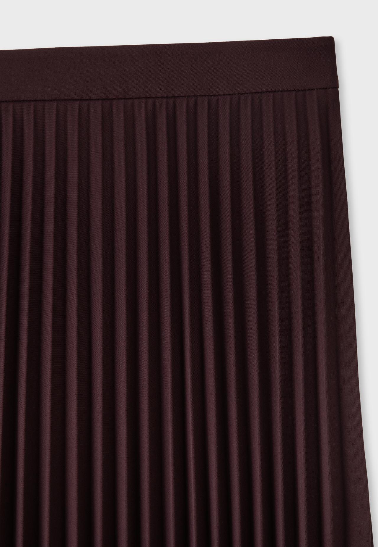 Pleated maxi skirt — Brown