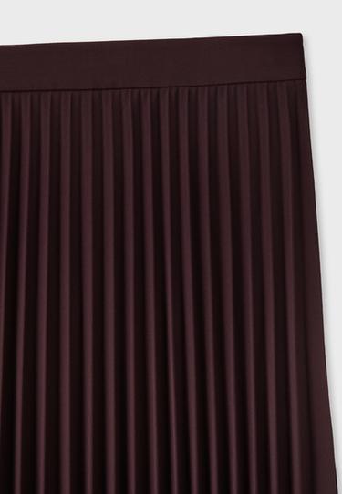 Pleated maxi skirt — Brown 9