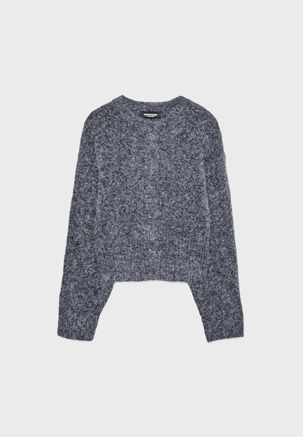 Chaqueta de punto manga ancha