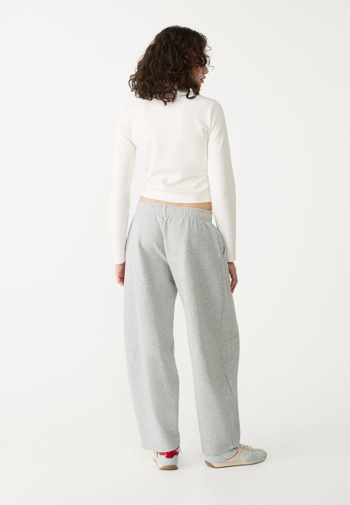 Pantalon Jogger Stradivarius Jogger Gris Baggy Jogging