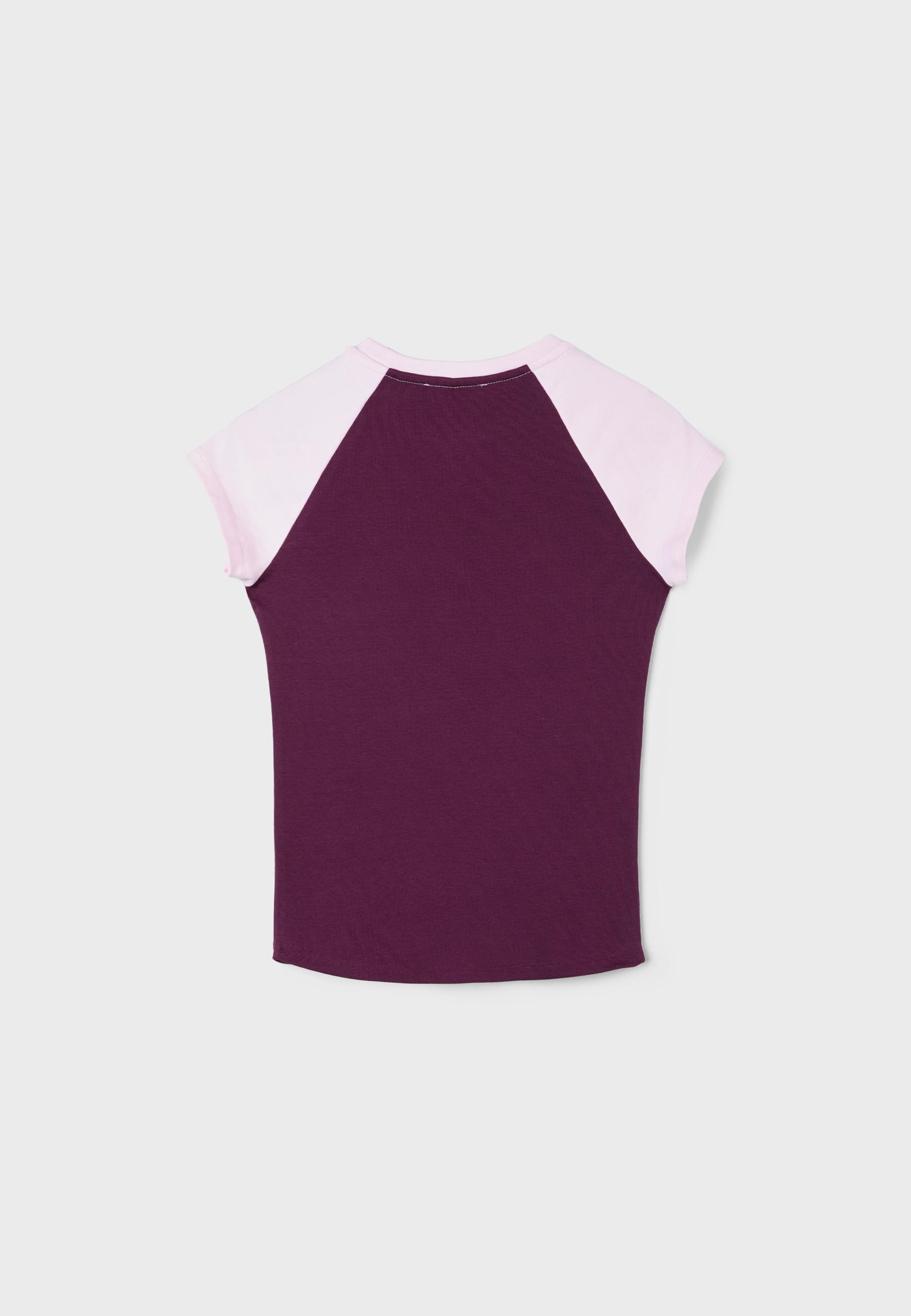 Short sleeve raglan T-shirt — Dark purple
