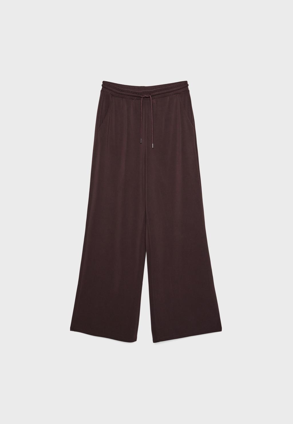 Soft-touch palazzo trousers