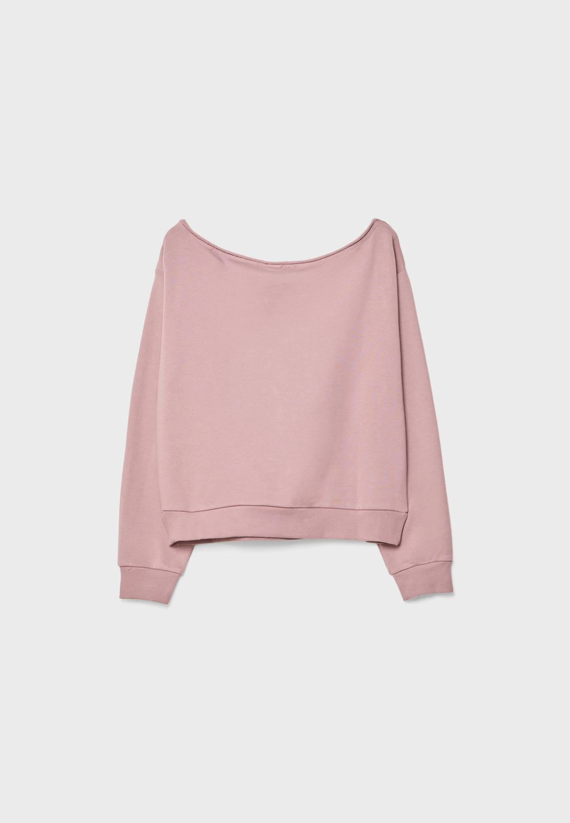 Spalle Scoperte Maglione Rosa H&m Pullover In Maglia