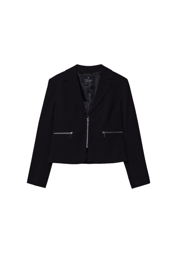 Fermuarlı regular fit blazer_2