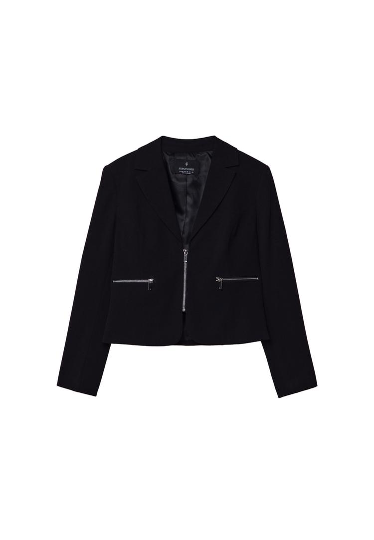 Fermuarlı regular fit blazer_2