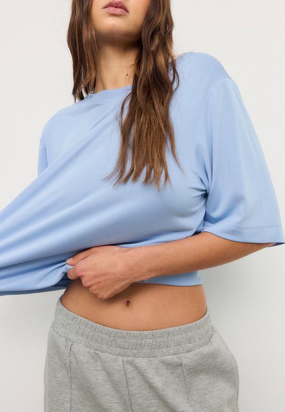 oversized t shirt met zachte textuur