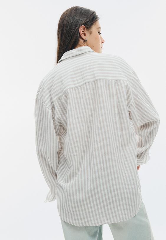 Stradivarius Chemise Effet Lin Pierre S