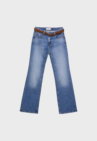 D68 kemerli bootcut jean - Görsel 14