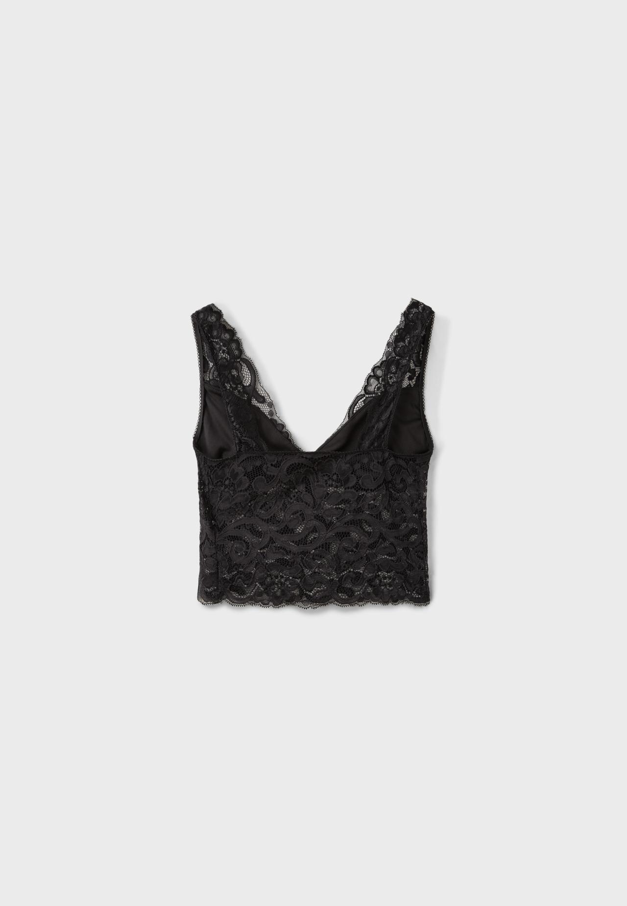 Lace top — Black