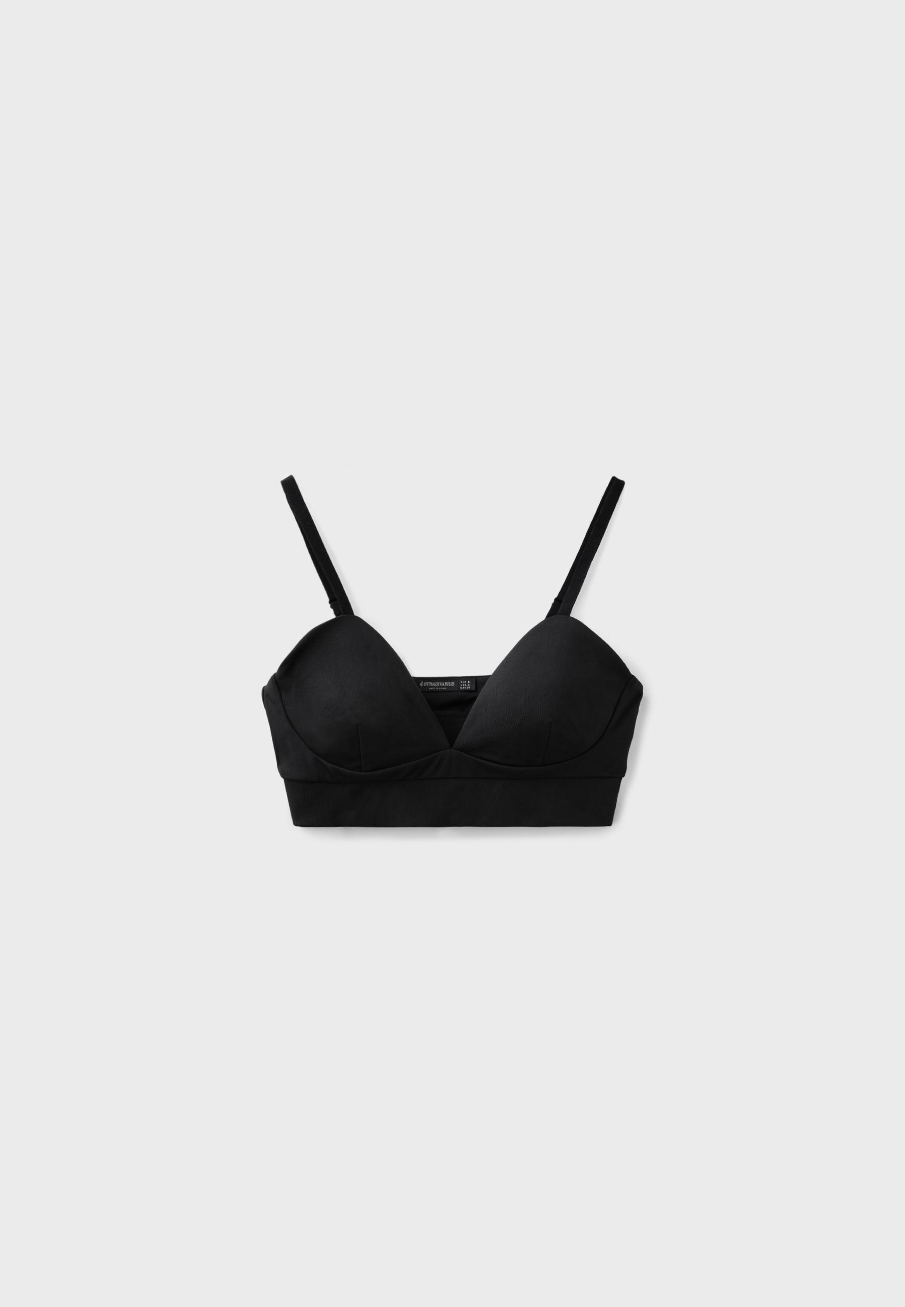 Cropped corset top — Black