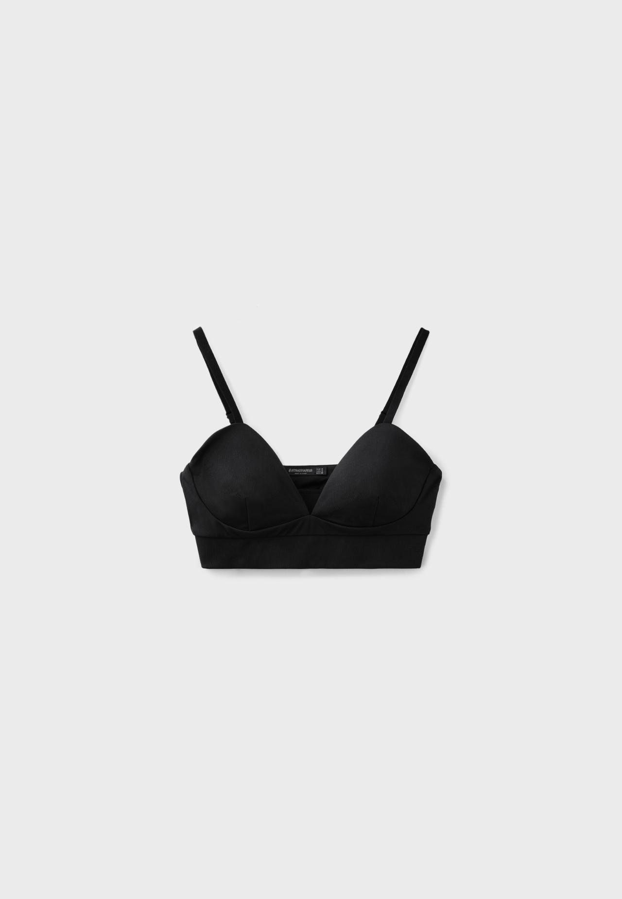 Cropped corset top — Black