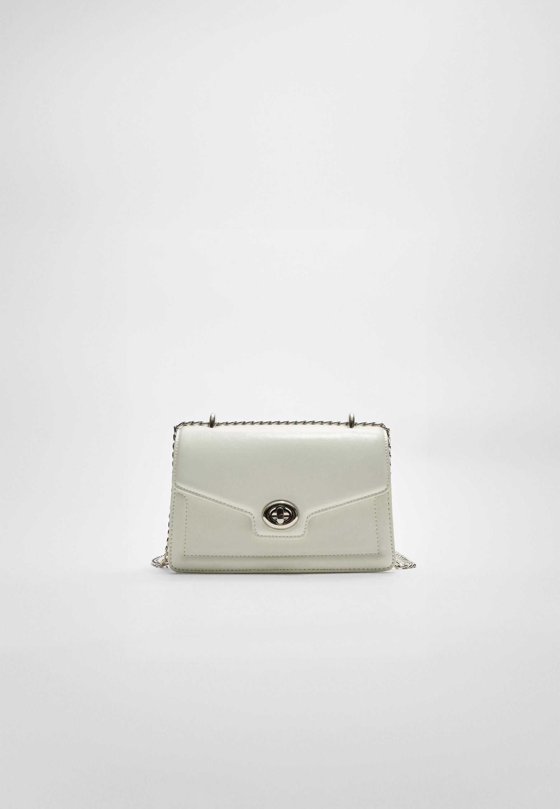 Rigid crossbody bag with clasp - Women's fashion