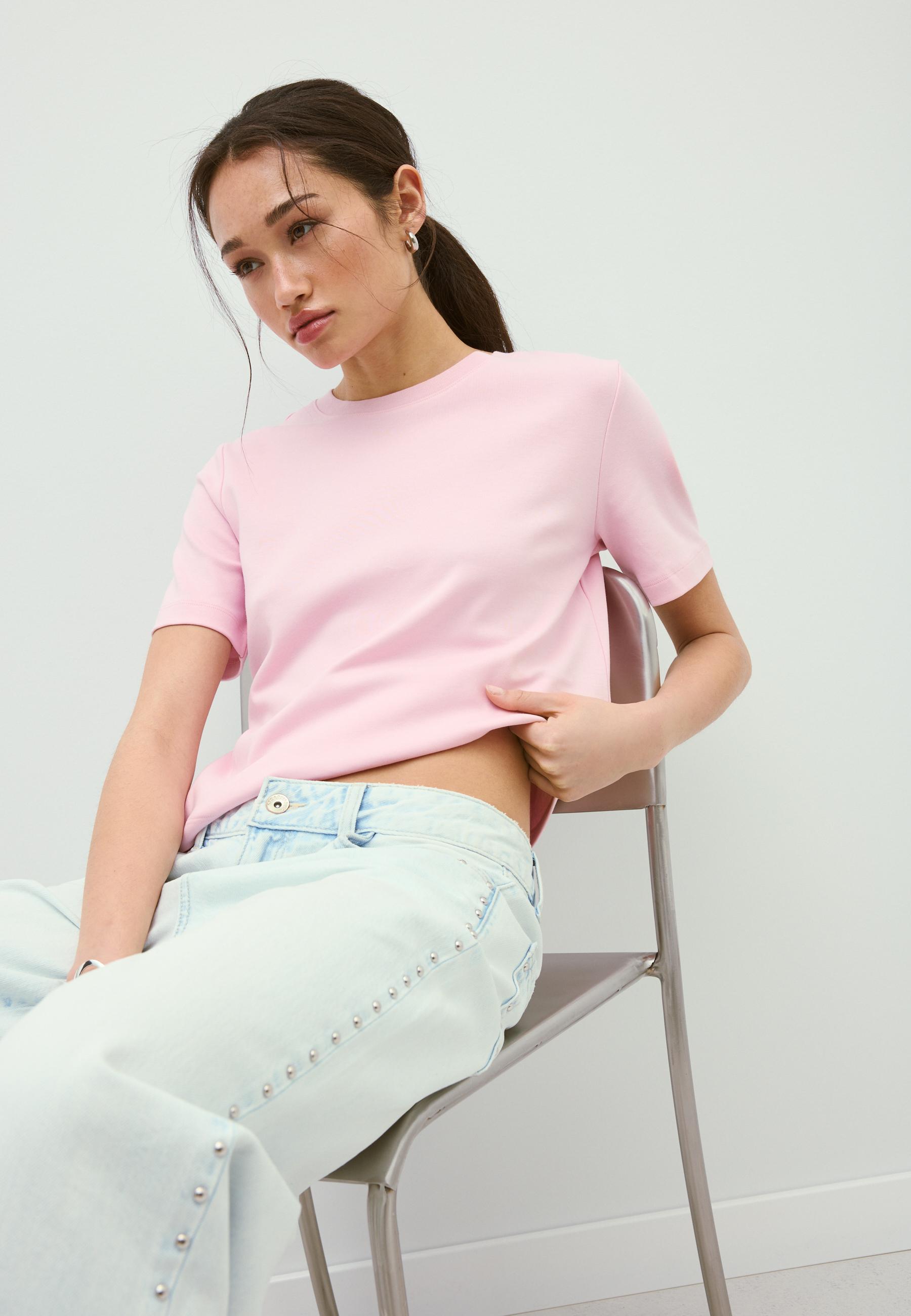 Basic regular fit kalın tişört - Görsel 4