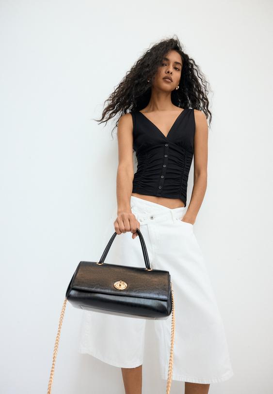 city crossbody bag with double handle