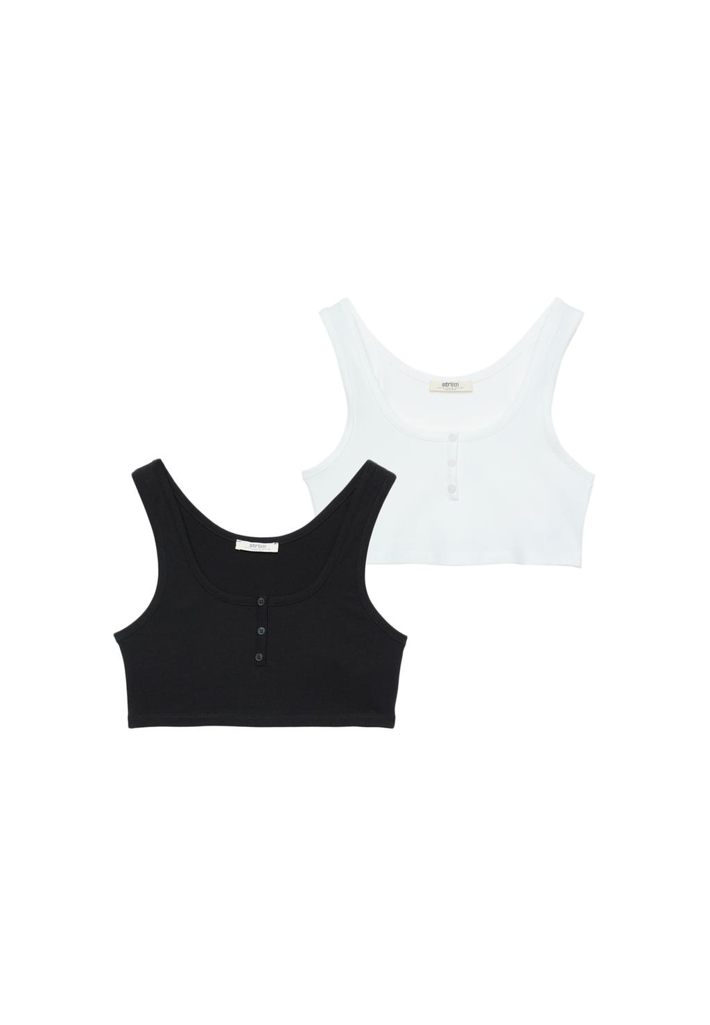 Pacco da 2 top bralette con bottoni