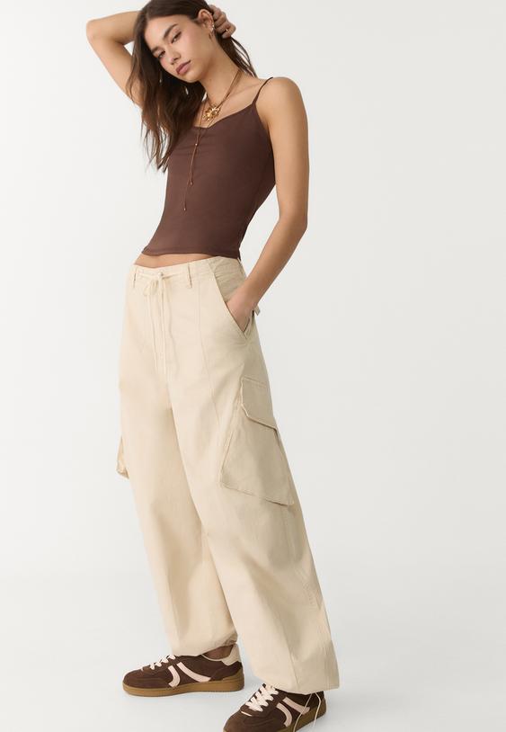 Barrel balloon fit kargo pantolon_7