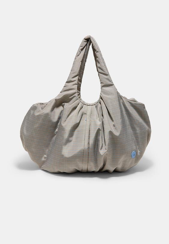 Stradivarius Quilted Maxi Bag Sky Blue Os