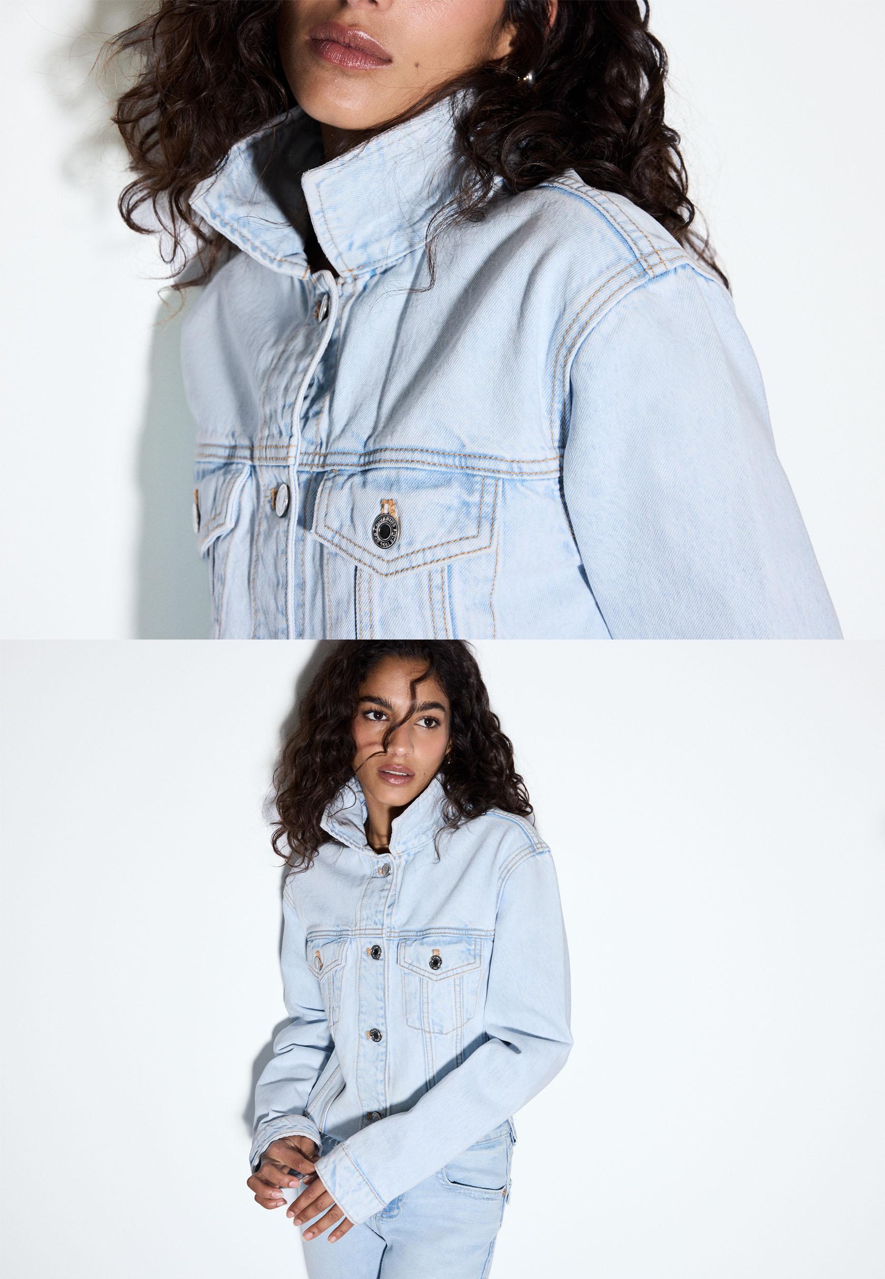 Denim jacket - Women's fashion | Stradivarius Romania