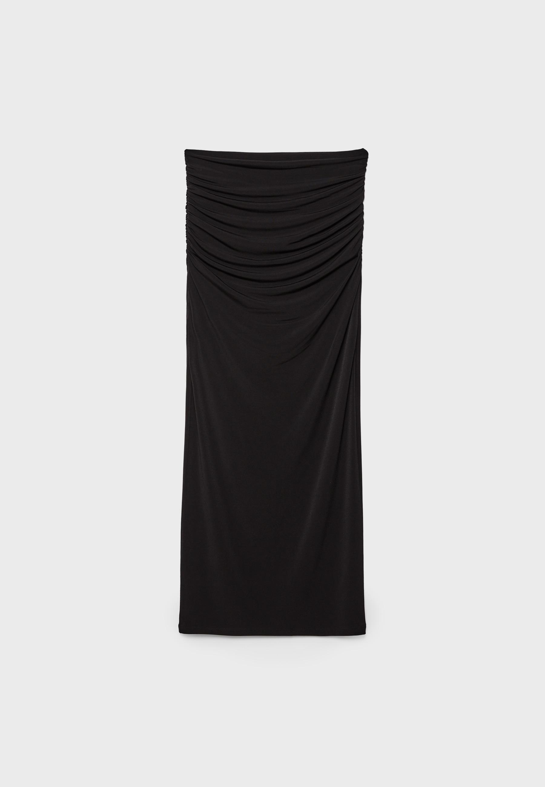 Pencil skirt with buckle — Black (alternate view)