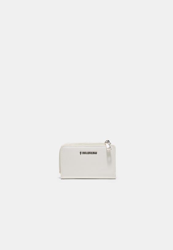 Stradivarius Leather Effect Card Holder White Os