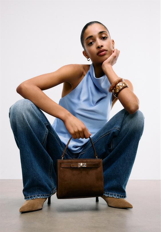 Kutu şeklinde sert çapraz askılı çanta - Görsel 4