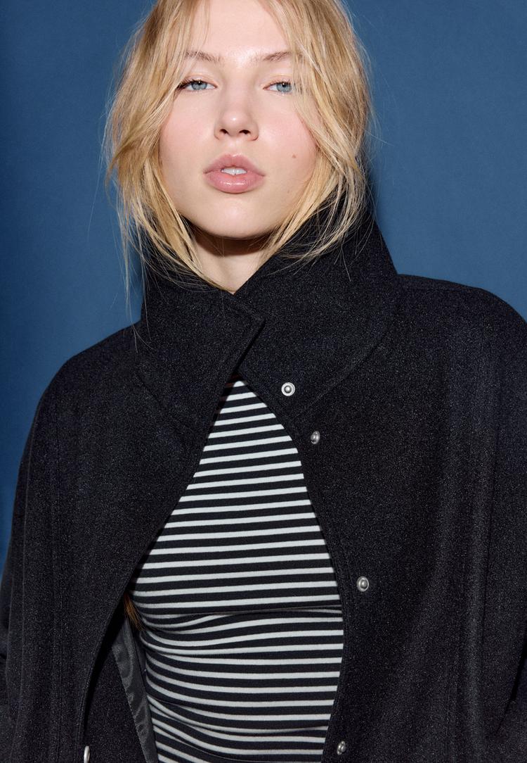 oversized ballonjack van zachte stof