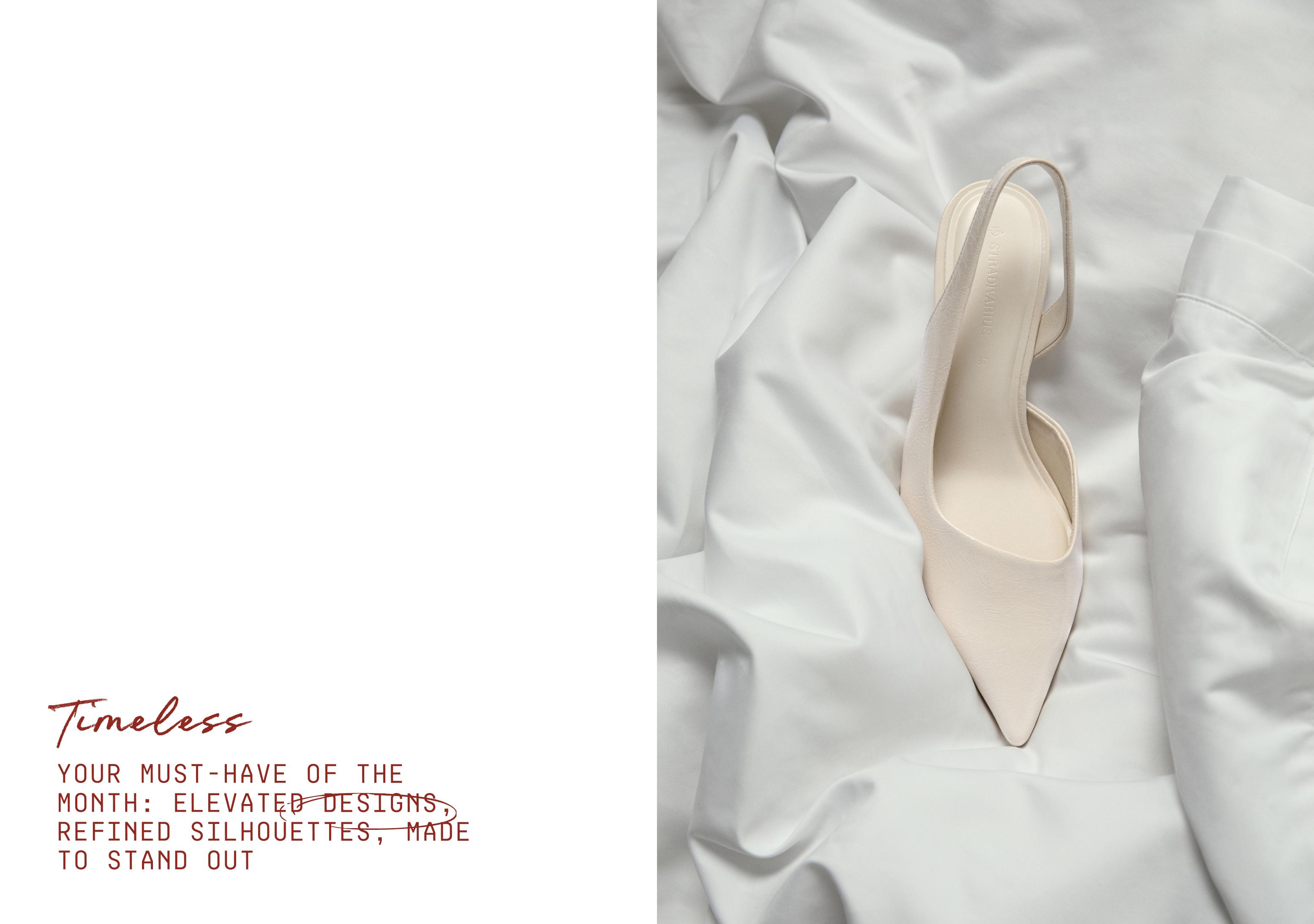 Basic kitten heel shoes — ECRU