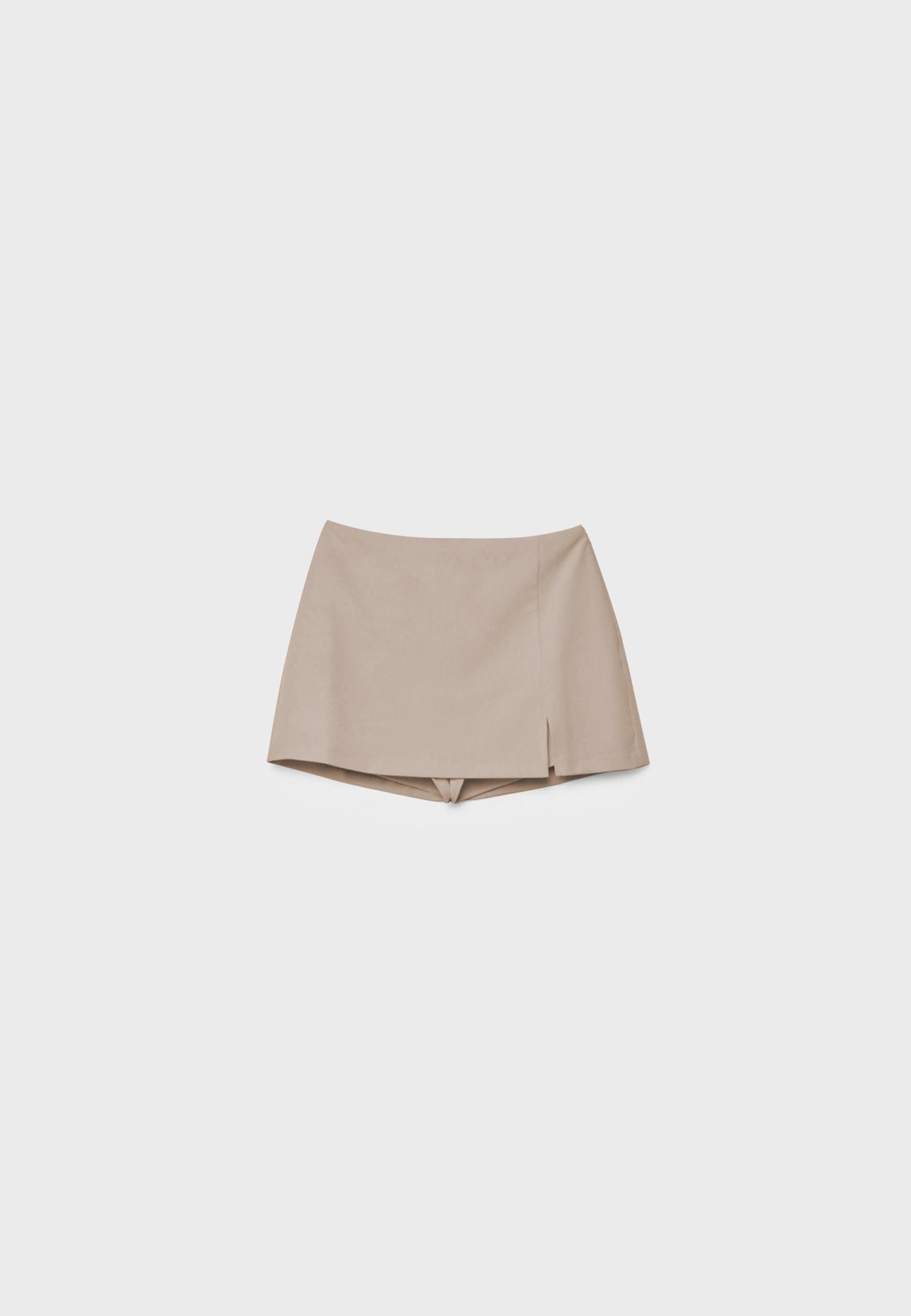 Side split skort — Beige