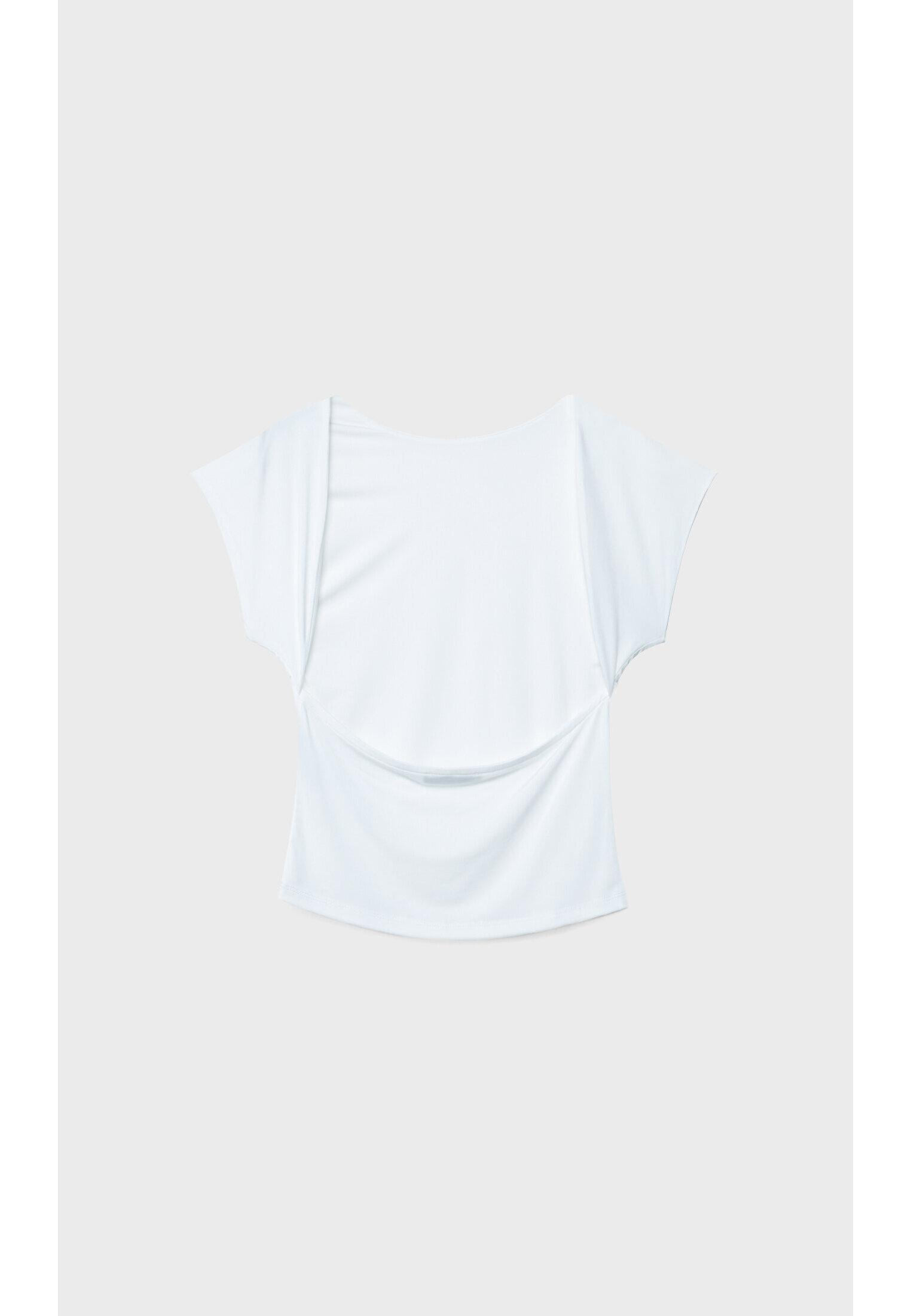 Open-back T-shirt — Ecru