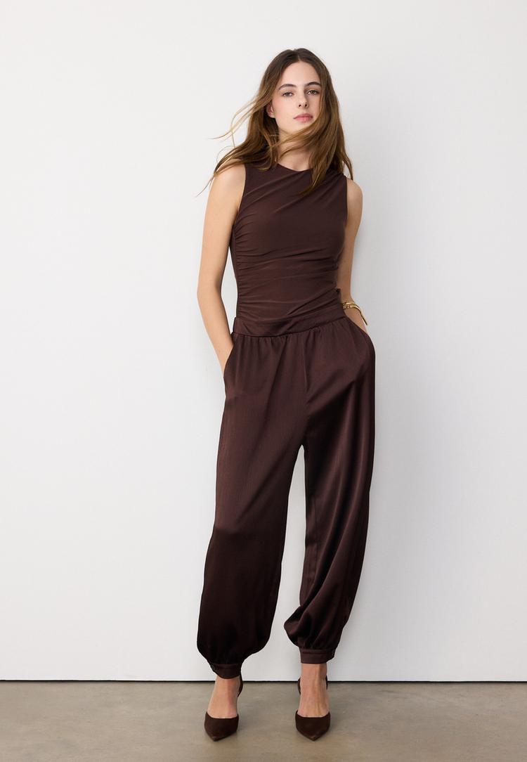 macacao acetinado halter