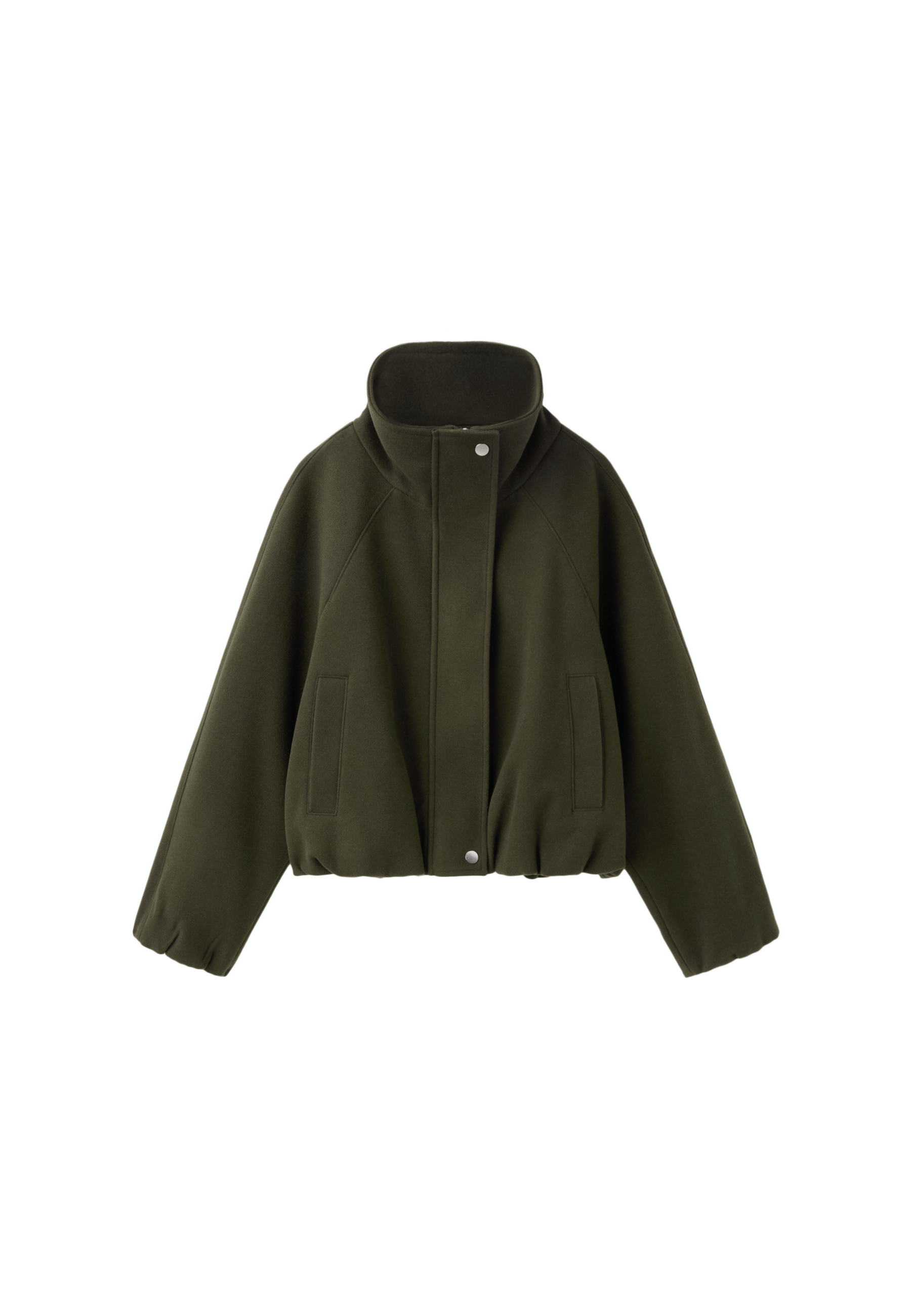Soft-touch bomber jacket — Khaki