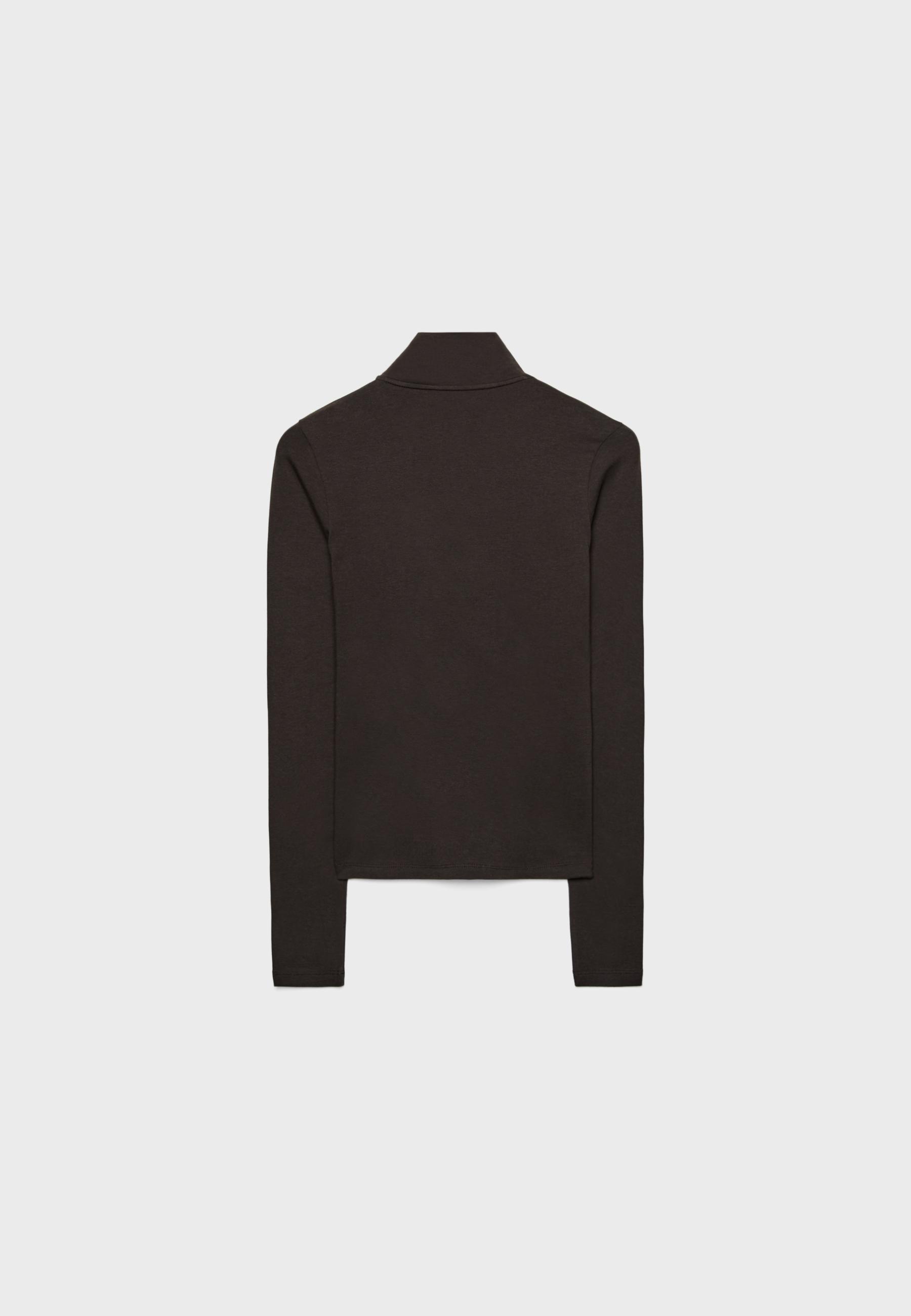 Double zip t-shirt — Brown