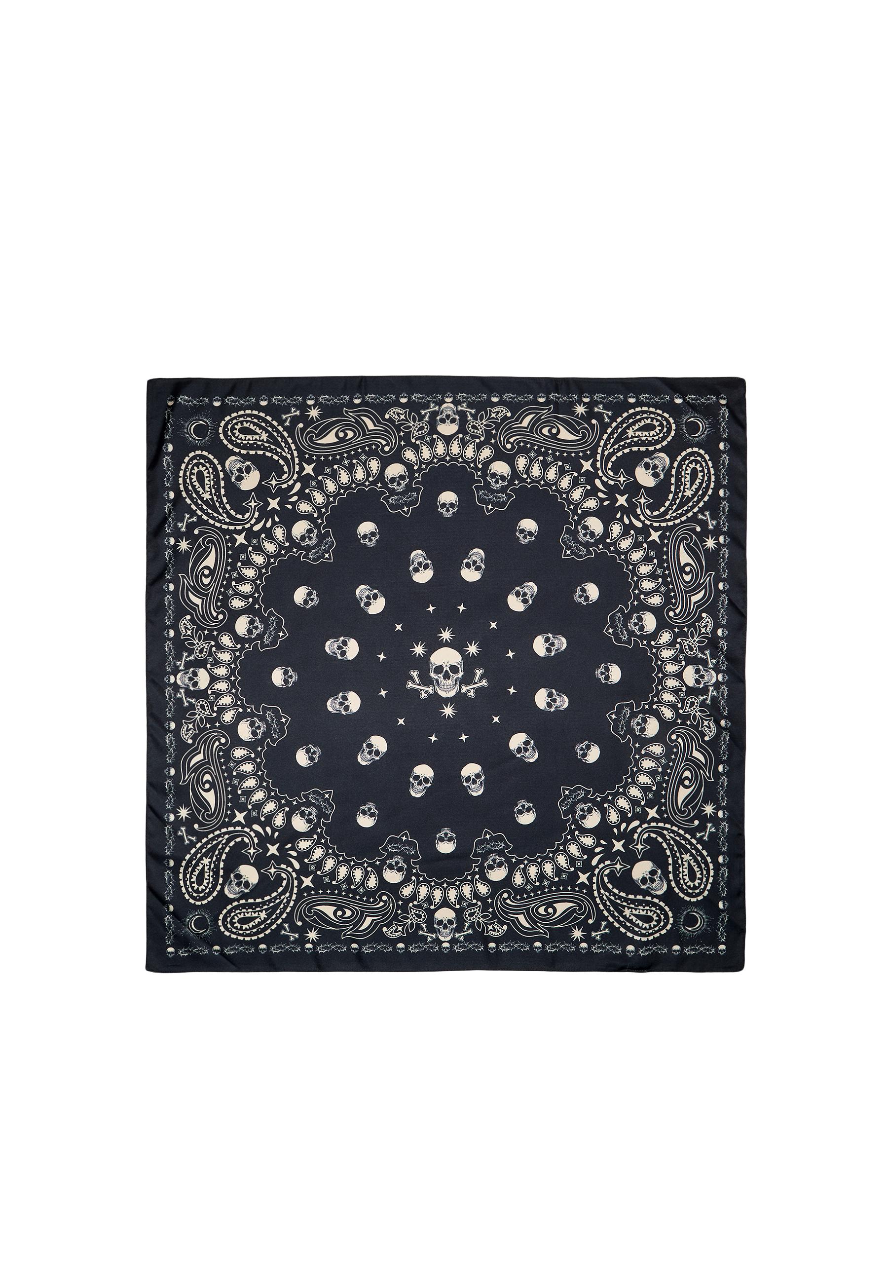 Skull print scarf — Black