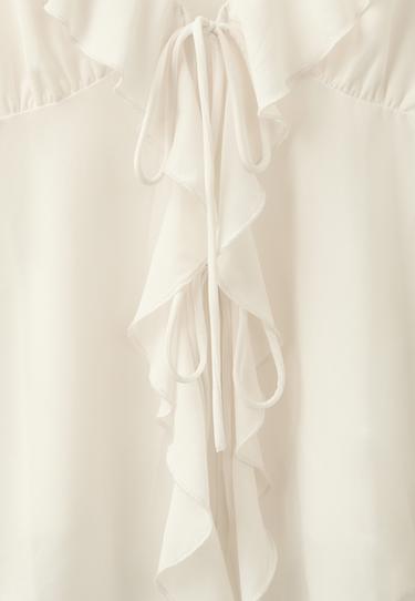 Ruffled strappy top — Ecru 8