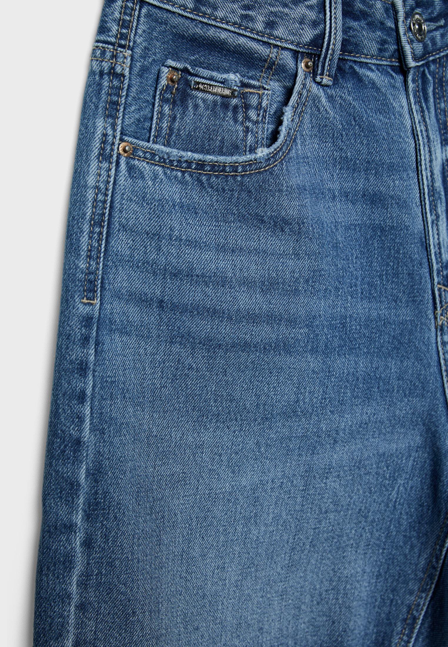 D93 Longline shorts — MEDIUM DENIM WASH