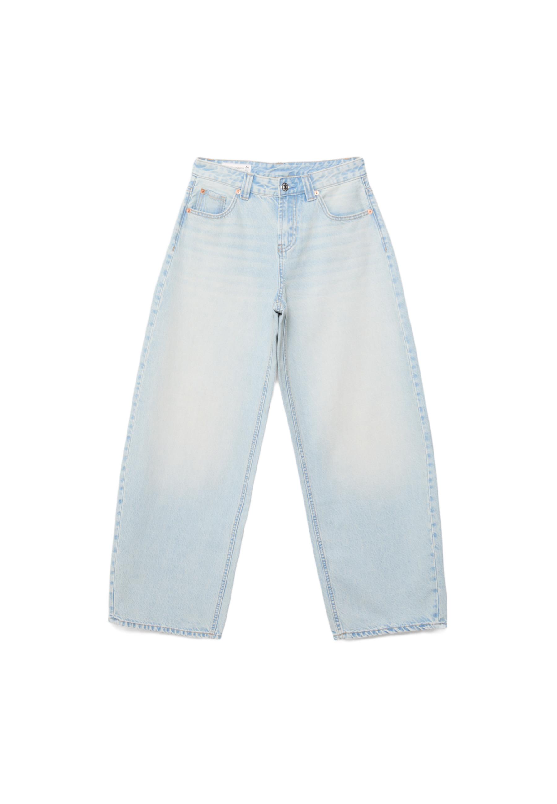 D80 Barrel fit jeans — OVERDYED BLUE DENIM