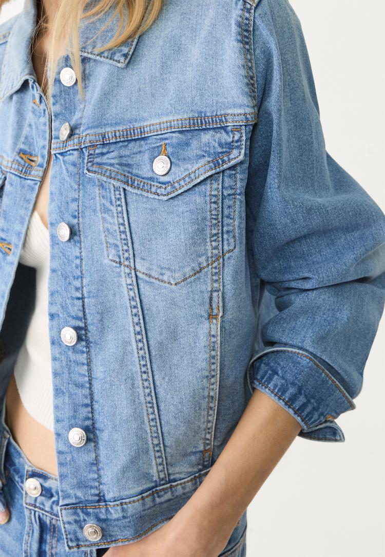 cazadora denim slim fit