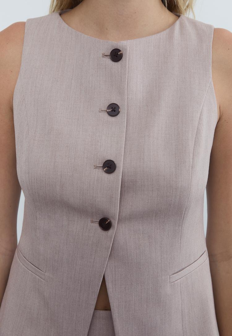 colete normal com botoes