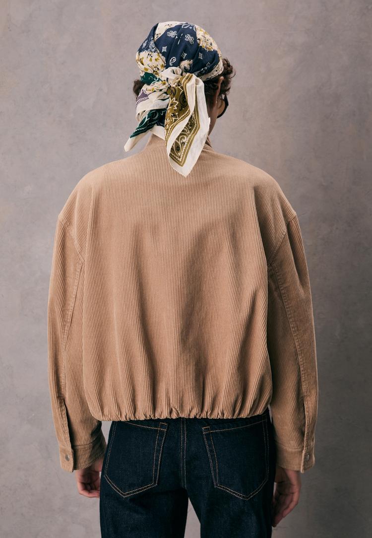 fitilli kadife bomber ceket