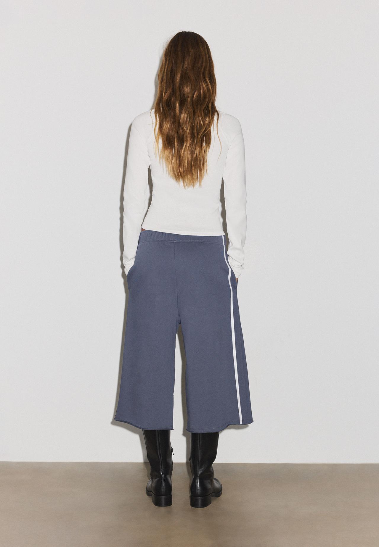 Long sleeve henley top — Ecru